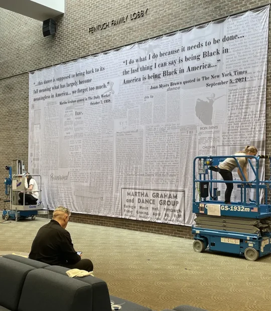 Photo of a fabric banner.